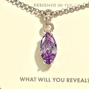 Amethyst-Color Pendant Necklace